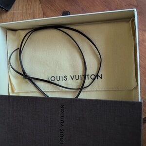 Louis Vuitton Dark Brown Textured Presentation Box And Pouch